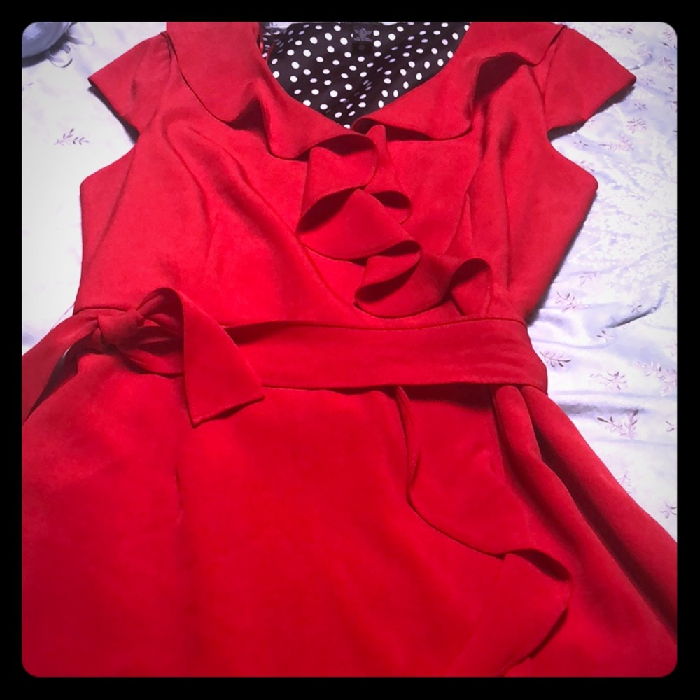 Flounced Sexy red dress 💃